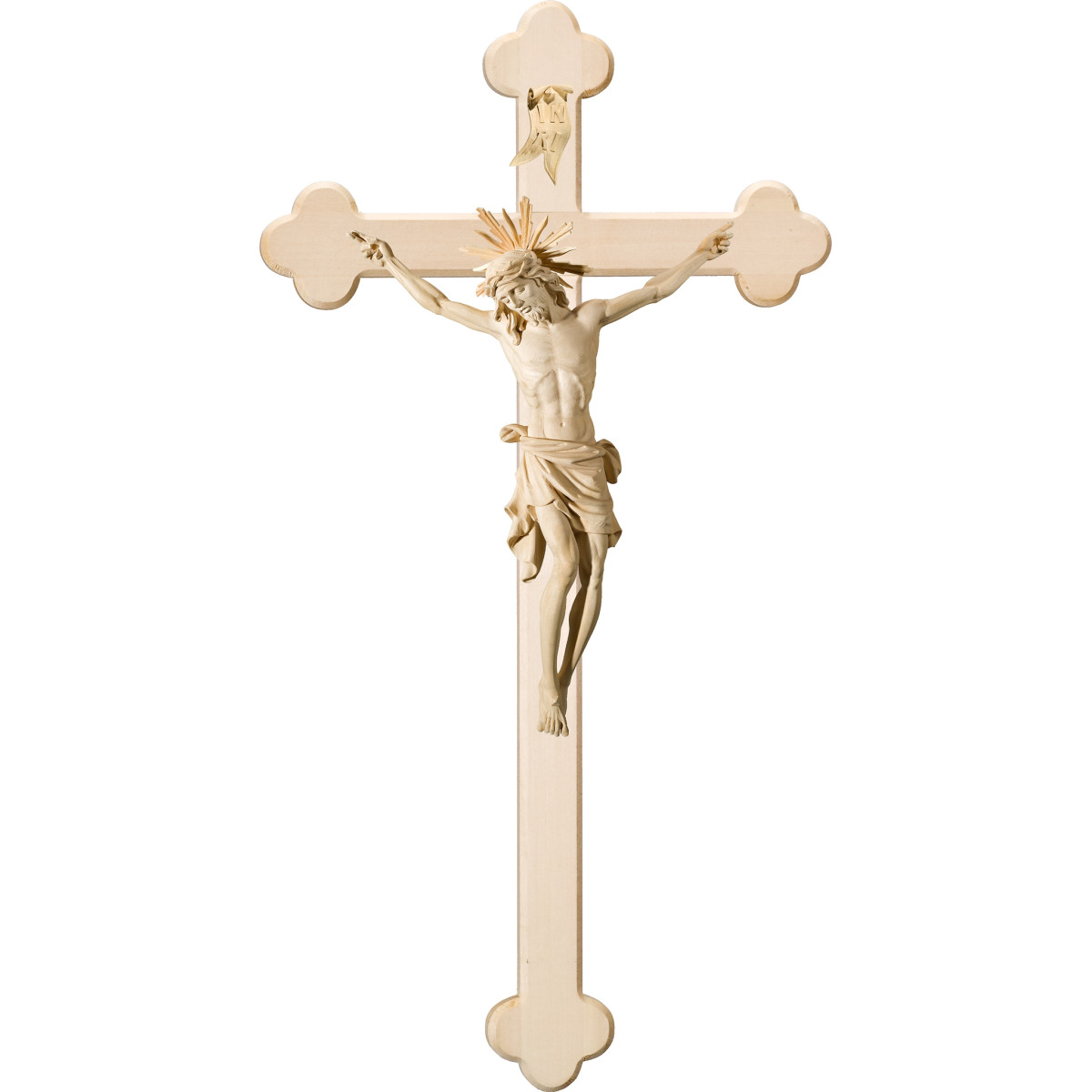 Cristo Pisa en cruz barroca